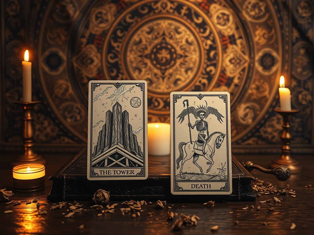 Таро: Сочетание карт Башня и Смерть — значение и толкование